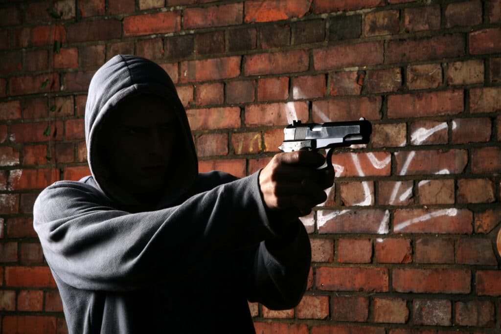 Homicides 1 Faceless Gun Toting Hoodlum